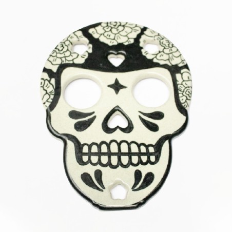 Placa de calavera para colgar en pared.